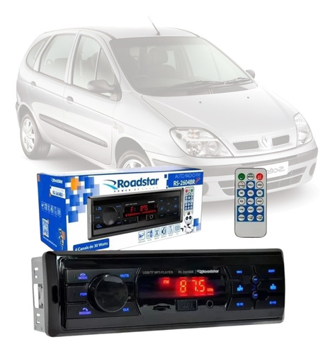 Aparelho Radio Mp3 Fm Usb Bluetooth Roadstar Renault Scenic