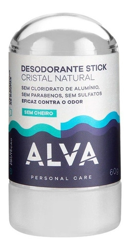 Desodorante Orgânico Krystall Stick Sensitive Alva 60g Vegan