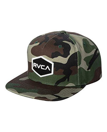 Rvca Snapback Straight Brim Hat Para Hombre, Rvca Snapback H