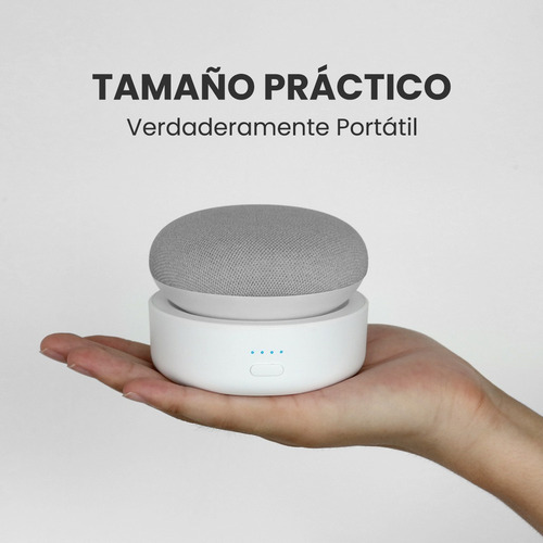 Base Con Batería Portátil Para Google Nest Mini (10000 Mah)