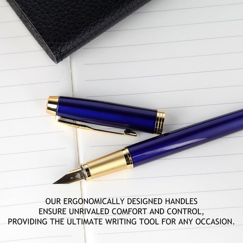 Pluma Estilográfica Elegante Con Estuche Y 10 Cartuchos Tint
