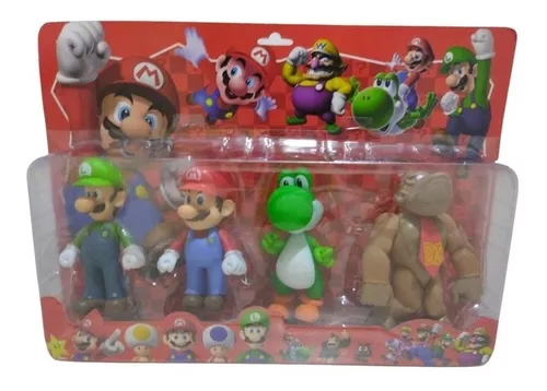 Juguete Blister Figuras Mario Bross Luigi Yoshi Donkey Kong