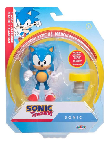 Boneco Articulado Sonic De 9cm Com Mola - Sonic