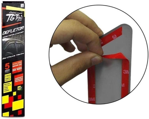 Imagem 5 de 7 de Calha De Chuva Defletor Jeep Renegade 15 22 4p Tg Poli 33001