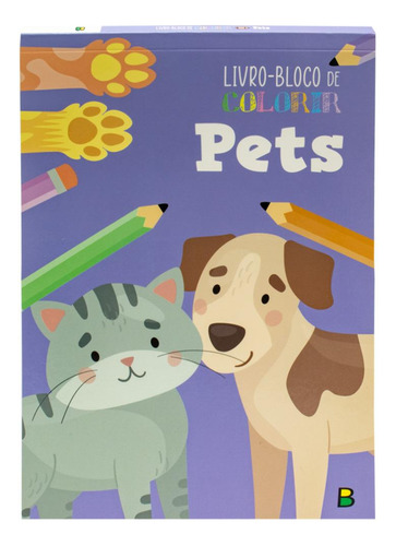 Livro-bloco De Colorir - Pets