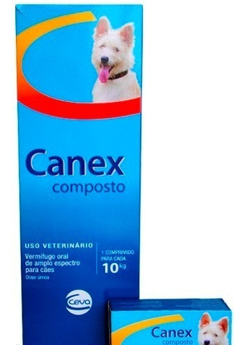 Vermifugo Canex Composto Para Caes 10kg Cx 12x4cp