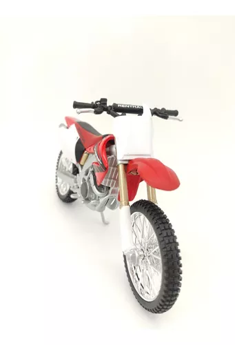 Moto de Ferro Trilha Miniatura Yamaha YZ450F 1:12 na Caixa Maisto