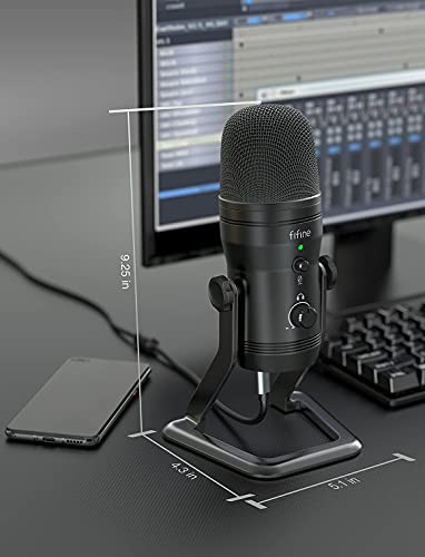 Micrófono Usb Fifine Para Grabación De Estudio, Pc, Ps4