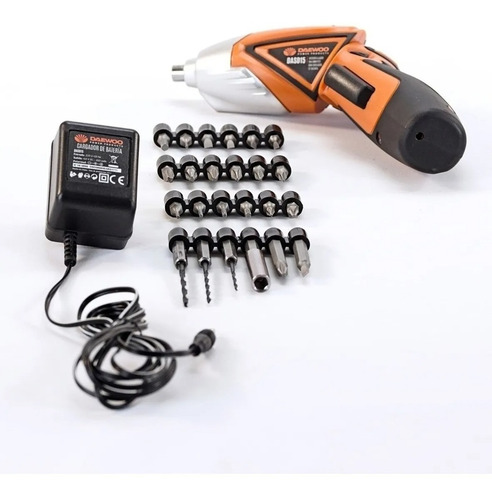 Imagen 3 de 10 de Taladro Atornillador Giratorio Inalámbrico 3.6v + Kit Puntas