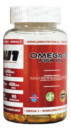 Omega 3 - 90 Cáps. Winkler Nutrition Sabor Cápsulas Blandas Cápsulas Blandas