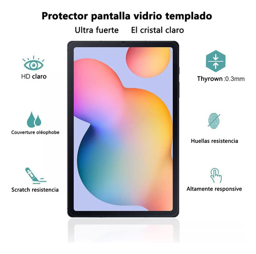 Caja 2 Micas Cristal Templado Galaxy Tab S6 Lite 10.4
