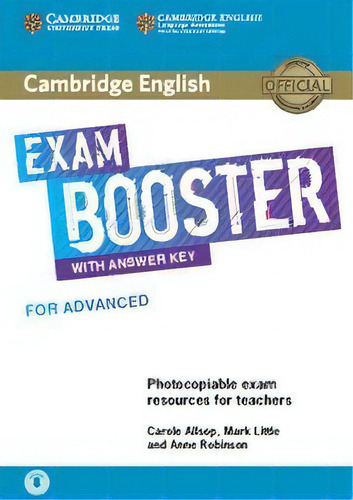 Cambridge English Exam Boosters. Booster For Advanced With Answer. Key With Audio, De Allsop, Carole. Editorial Cambridge University Press, Tapa Blanda En Inglés