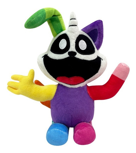 Peluche Con Forma De Gato Morado Con Forma De Boca Grande De