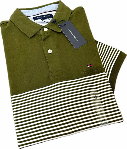 Camiseta Tipo Polo Hombre Tommy Hilfiger Green Original