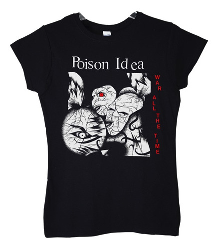 Polera Mujer Poison Idea War All The Time Punk Abominatron