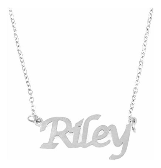 Kigu Cassandra Custom Name Necklace Personalized Silver Tone