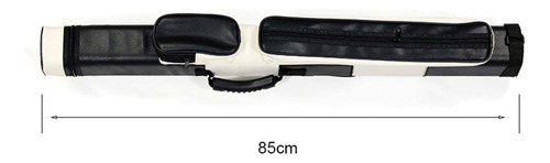 1/2 Pool Cue Case With Side Pocket Pu Leather Billiard Pool