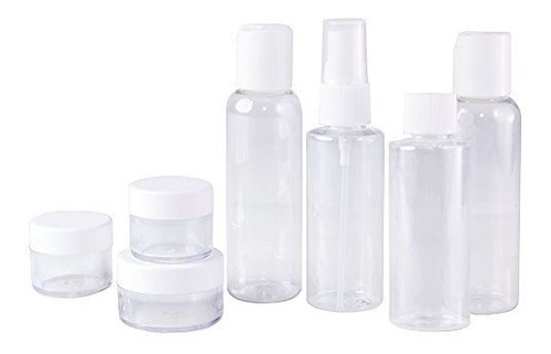 Conjunto De 7 - Botellas Vacías De Plástico Transparente