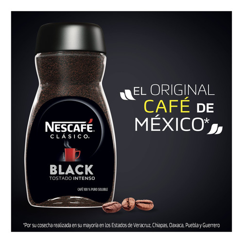 Nescafé Clásico Black Tostado Intenso Café Soluble 170g