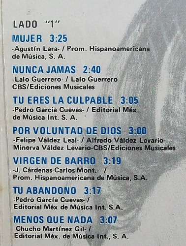 Homenaje A: Javier Solis. Disco Lp Cbs 1990 (Usado)
