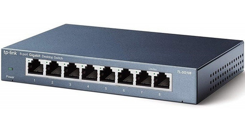 Switch 8 Puertos Tp-link Tl-sg108 Gigabit 10/100/1000 Mbps