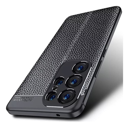 Funda Para Samsung Galaxy S24 Ultra Leather Case Tpu Negro Liso