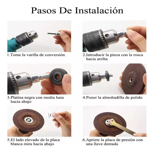 Adaptadores Para Accesorios Taladro Biela Disco Esmeriladora