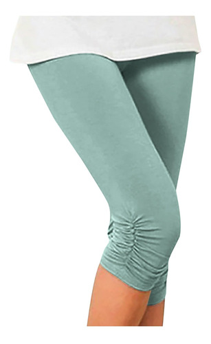 Leggings Capri Elastico Para Mujer Pantalon Yoga Verano Alta