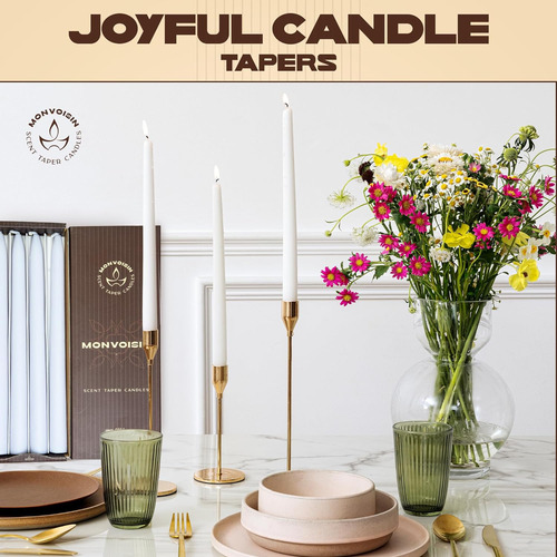 4 Piezas De Candelabros Negros, Velas De Soja Cónicas ...
