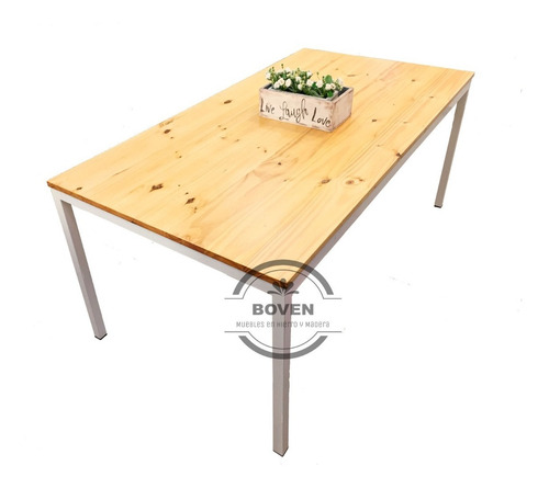Imagen 5 de 10 de Mesa De Comedor Estilo Industrial Bares Cervecerías 120x70