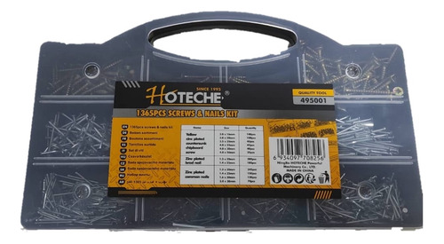 Kit De Tornillos Y Clavos 1365 Pcs Hoteche