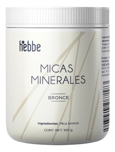 Base de maquillaje en polvo suelto Hebbe Cosmetics MICAS VEGETALES 100 g MICA BRONCE tono bronce - 100g