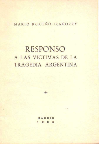 Libro Responso A Las Victimas De La Tragedia Argentina