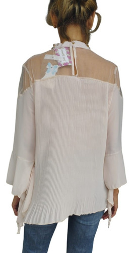 Blusa Fiesta Noche Mujer Plisada