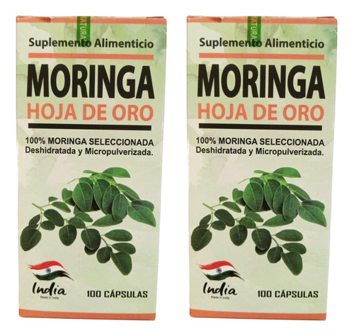 Moringa Ancestral 100 Cápsulas Pack X2