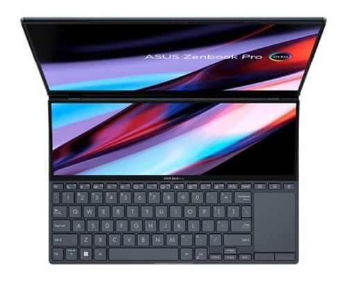 Notebook Asus Zenbook Pro 14 Duo OLED UX8402ZA tech black táctil 14.5", Intel Core i7 12700H 16GB de RAM 1 TB SSD, Intel Iris Xe Graphics G7 96EUs 120 Hz 2880x1800px Windows 11 Home