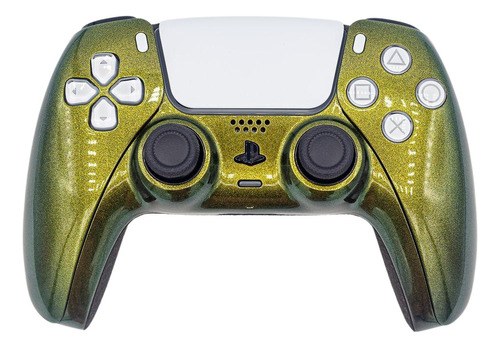 Controle Stelf Ps5 Com Grip - Green Gold