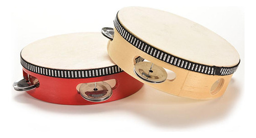 6 Tambor Musical Pandereta Tambor Percusión Para Ktv Party