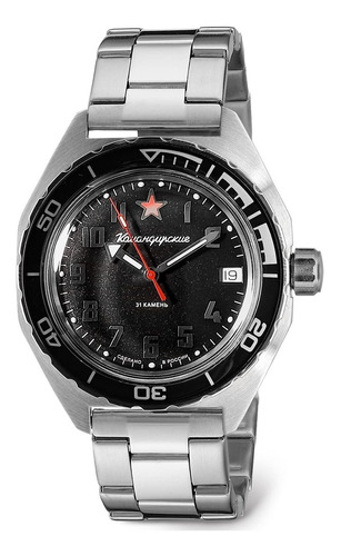 Reloj Hombre Vostok 650537-std- Automático Pulso Plateado En