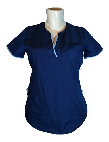 Ambo Médico Uniforme Sanitario Ume Combinados / Ambos Koi Chaqueta Azul Marino Con Celeste / Pantalon Celeste Con Azul Marino M