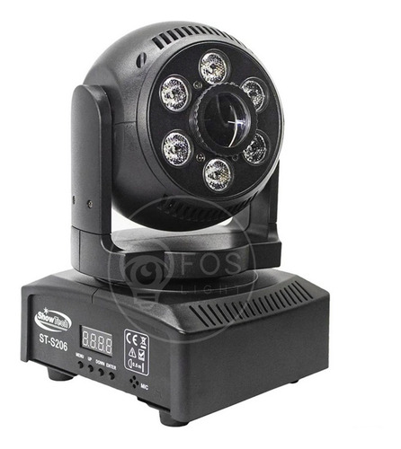 6x Mini Moving 2em1 88w Spot Led 40w Gobos + Wash 48w Dmx Dj