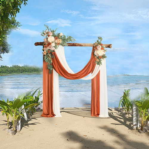 * Synthetic Flower Set For Bridal Arch, Orange