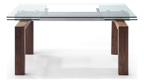 Whiteline Modern Living Davy Mesa De Comedor Extensible 1/2 Color De La Tapa Color De Las Patas