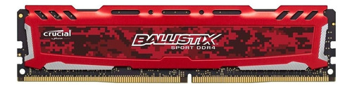 Memória RAM Ballistix Sport color vermelho  8GB 1 Crucial BLS8G4D240FSEK