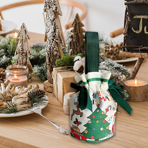 5 Bolsa De Regalo De Navidad, Bolsa De Golosinas, Verde