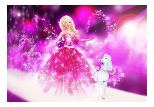 Papel De Arroz Para Bolo De Aniversário Barbie - Mod 4