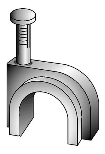 GRAPA PARA CABLE PLANO 3/16 DE PULGADA BLANCO 10 PIEZAS