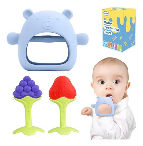 Juguetes De Dentición Para Bebés, Juego De 3 Mordedores Para