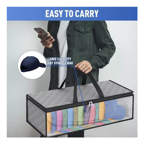 L Paquete De 2 Bolsas De Almacenamiento Para Gorras De
