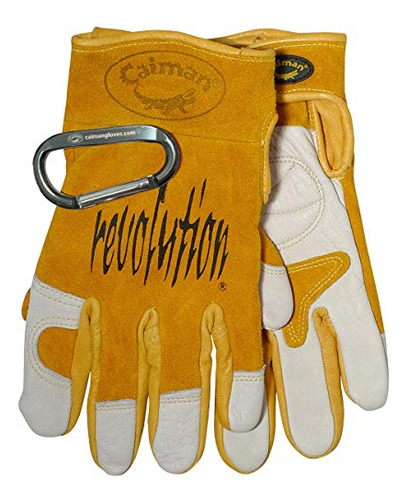 Guantes De Cuero De Ciervo Caiman, X-LG/amarillo